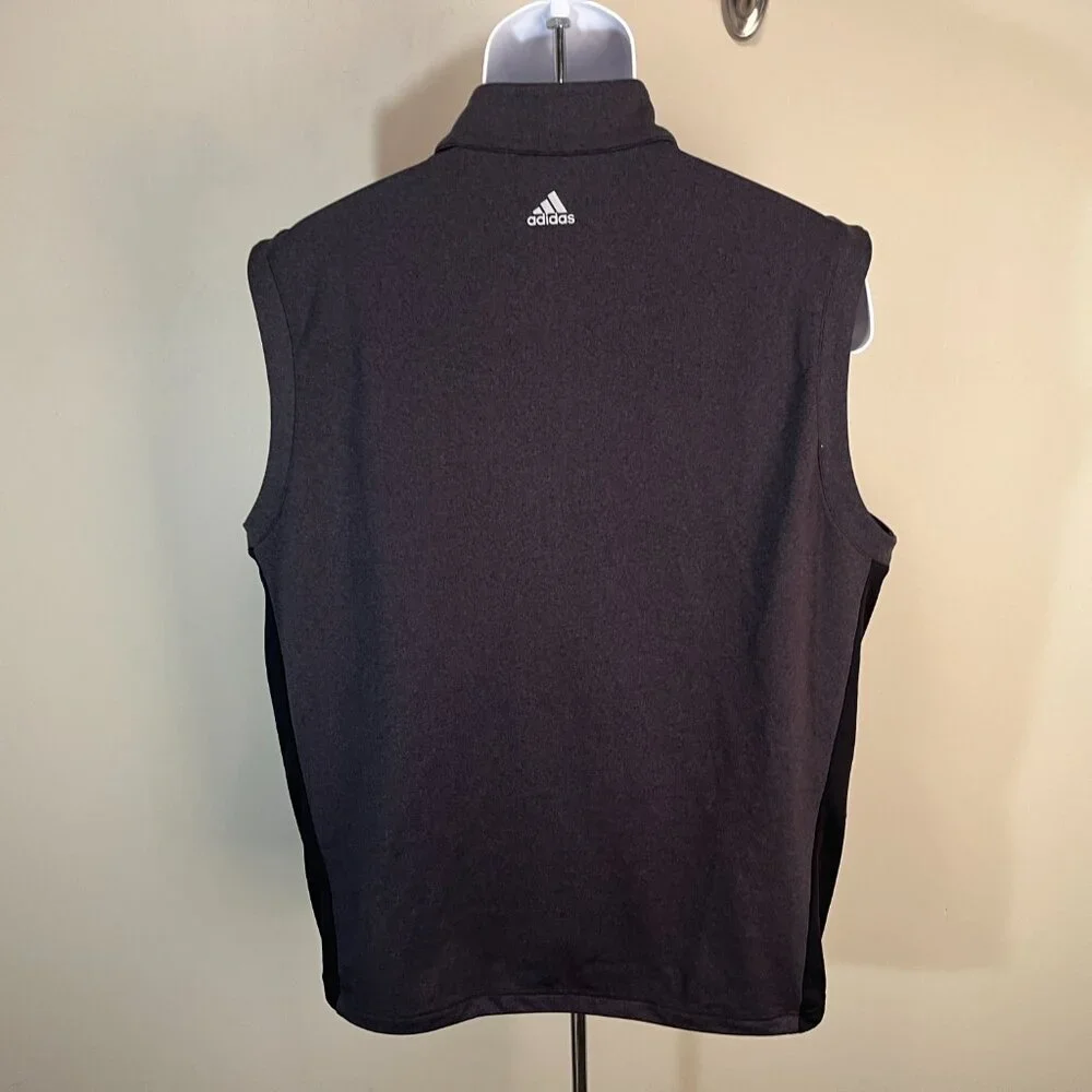 Adidas ClimaCool Men's gray w/ red trim 1/2 zip pullover Vest Nebraska Huskers L